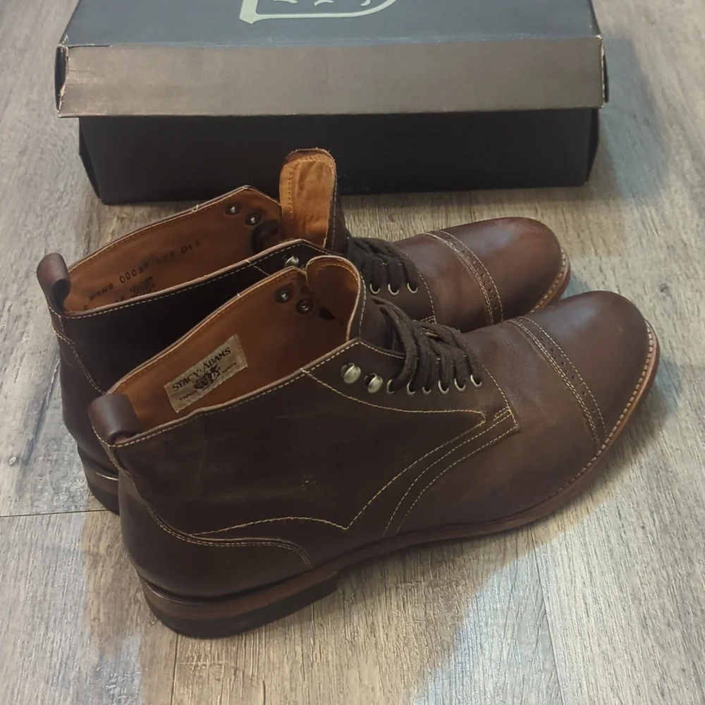 Stacy Adams Madison Cognac Boots - Picture 2 of 9